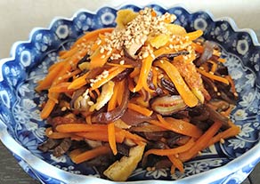 にんじんと椎茸の炒め物